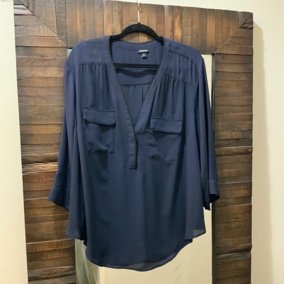 Harper Georgette Pullover 3/4 Sleeve Blouse - Picture 2 of 4